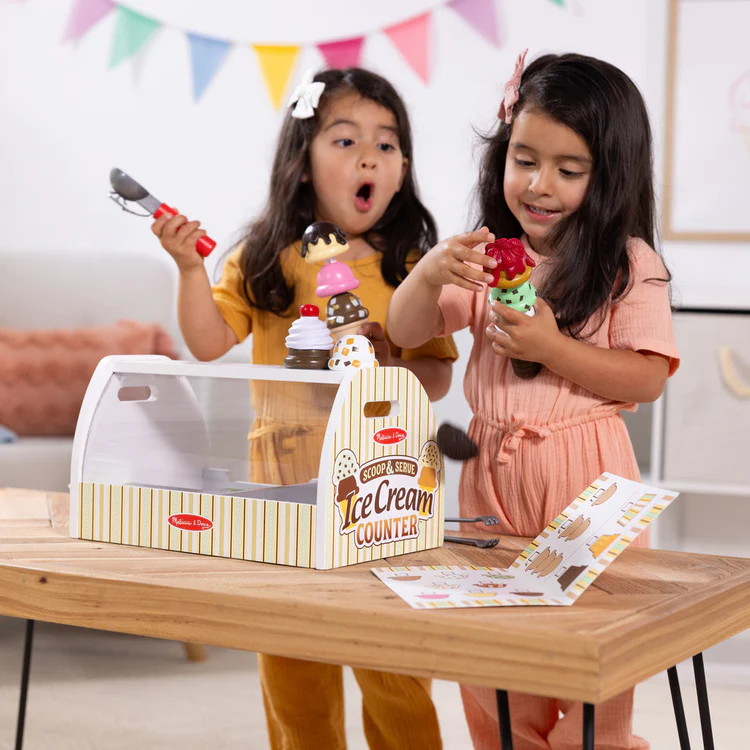 Melissa & Doug Our Top Pretend Play Food Toys for Back to School Learning Fun blog post kids playing together