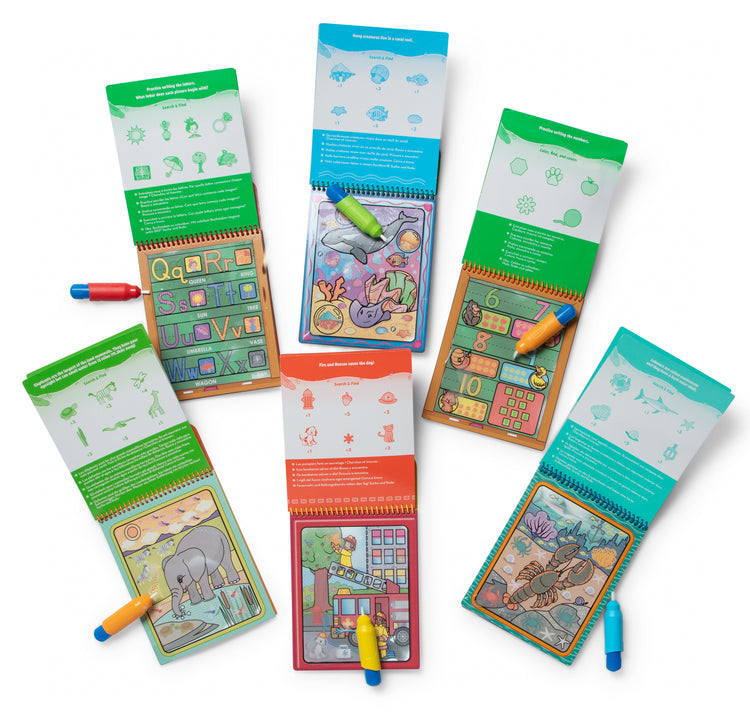 The front of the box for The Water WOW! Bundle 6-Pack: Animals, Vehicles, Alphabet, Numbers, Safari, Under the Sea