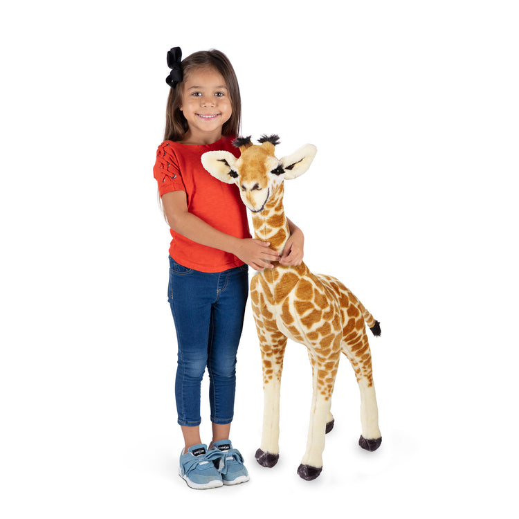 The Melissa & Doug Lifelike Plush Standing Baby Giraffe Stuffed Animal – 3 Feet Tall