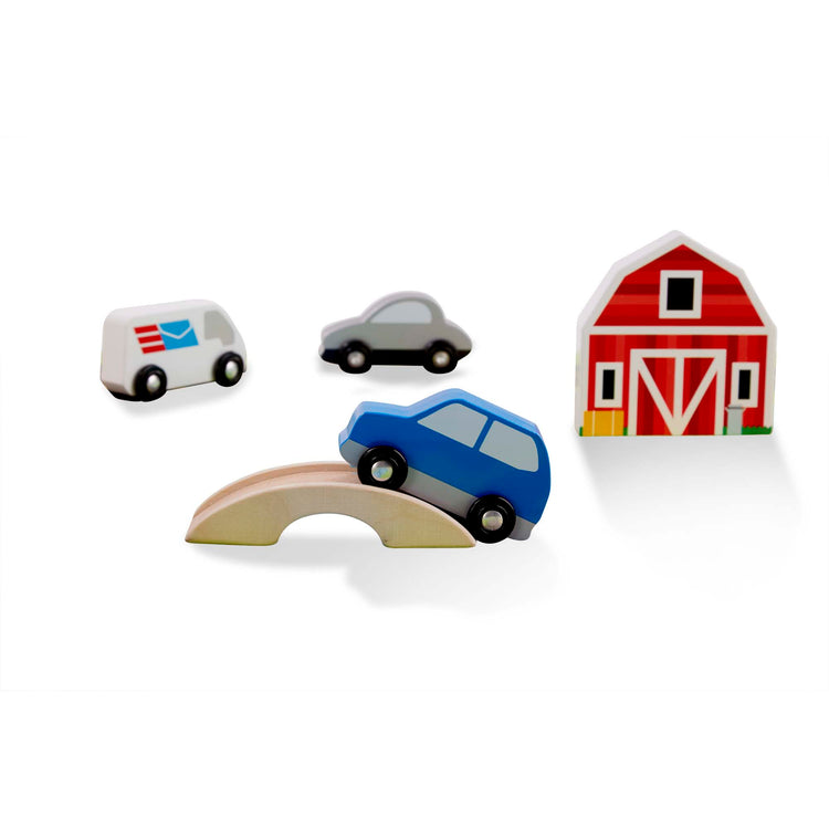 The Melissa & Doug Deluxe Activity Road Rug Play Set with 49 Wooden Vehicles and Play Pieces