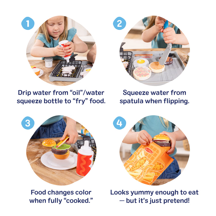 Flip & Fry Grill Play Set with Water WOW! Color Reveal