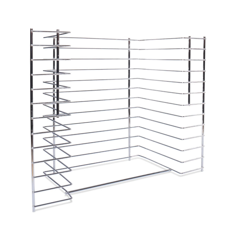 the Melissa & Doug Deluxe Metal Wire Puzzle Storage Rack for 12 Small and Large Puzzles