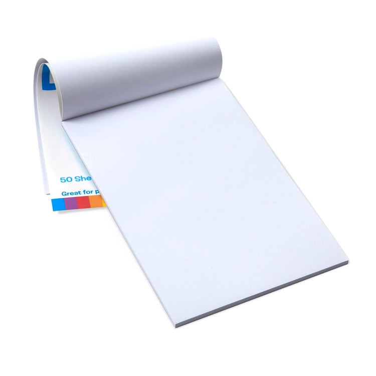 The front of the box for the Melissa & Doug Doodle Pad (6 x 9 inches) With 50 Sheets of White Bond Paper