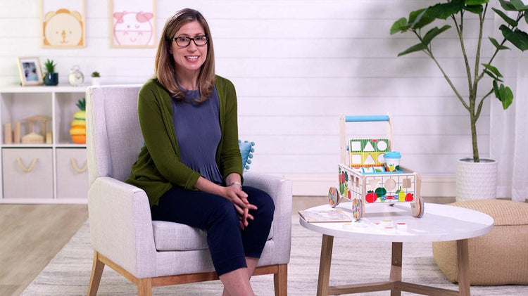 Melissa & Doug Dr. Jenny Radesky's Play Tips Blog Post Wooden Shape Sorting Grocery Cartt Wooden Shape Sorting Grocery Cart blog post