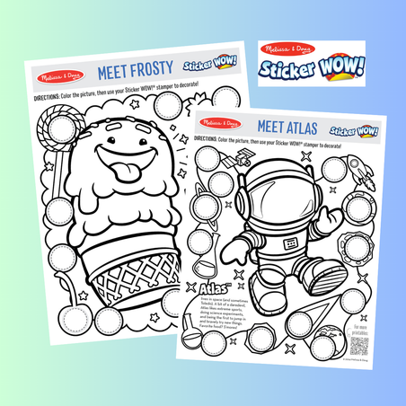 Melissa & Doug Meet New Sticker WOW Characters with FREE Printables blog post