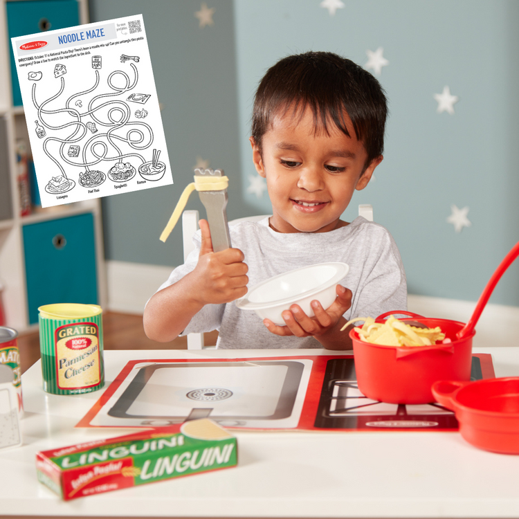 Melissa & Doug FREE National Pasta Day Printable Activity for Kids blog post