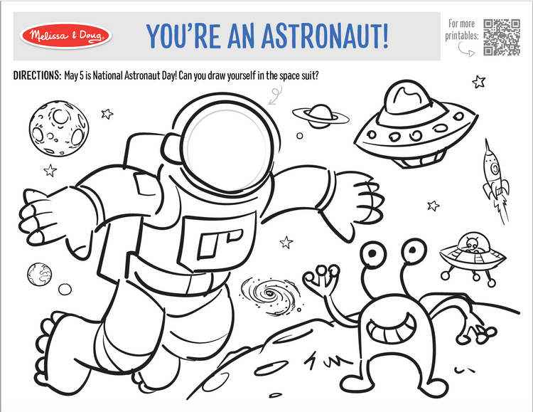 Melissa & Doug Blast off with FREE National Space Day Printable Activity for Kids blog post