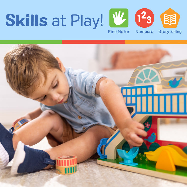  The Melissa & Doug GO Tots Wooden Schoolyard Tumble with 4 Disks