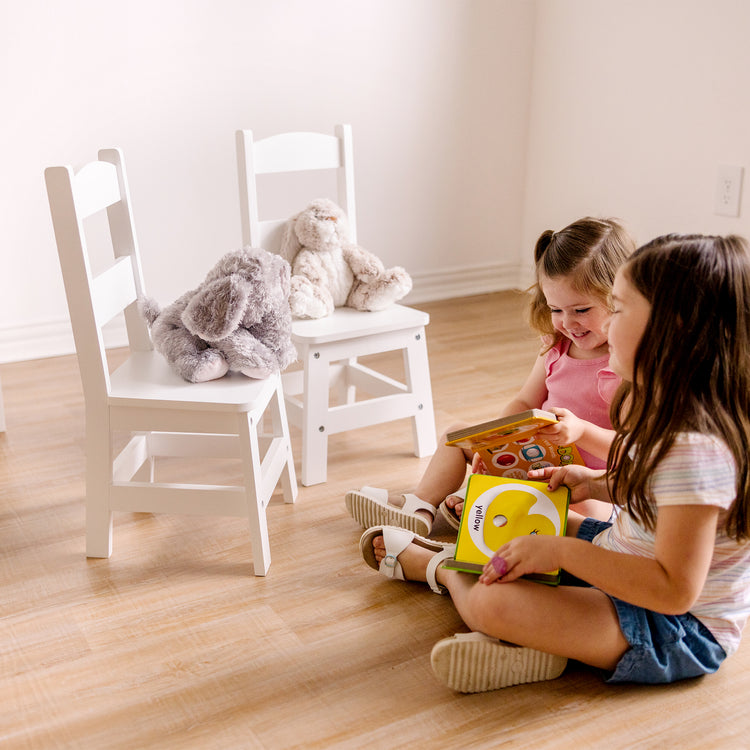 Wooden Chair Pair  - White