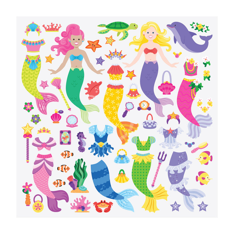  The Melissa & Doug Puffy Sticker Activity Book: Mermaids - 65 Reusable Stickers