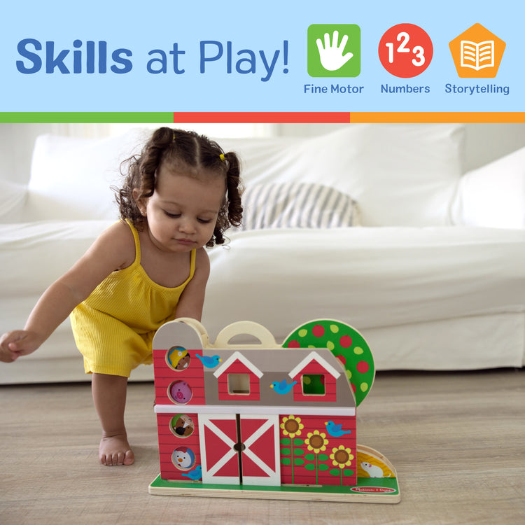  The Melissa & Doug GO Tots Wooden Barnyard Tumble with 4 Disks