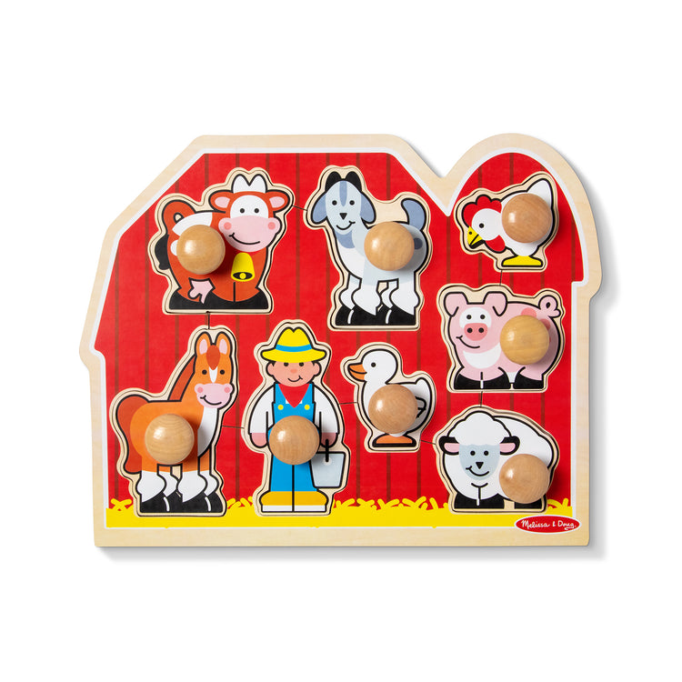  The Melissa & Doug Farm Animals Jumbo Knob Wooden Puzzle