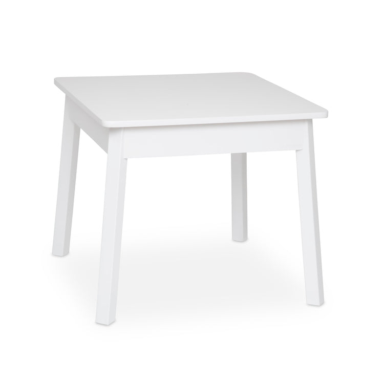 The loose pieces of The Melissa & Doug Wooden Square Table (White)