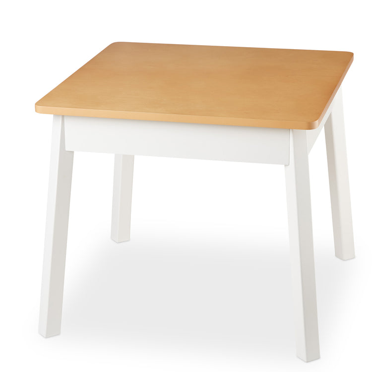 The loose pieces of The Melissa & Doug Wooden Square Table – Kids Furniture for Playroom (Natural/White)