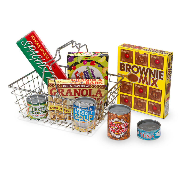  The Melissa & Doug Grocery Basket - Pretend Play Toy With Heavy Gauge Steel Construction