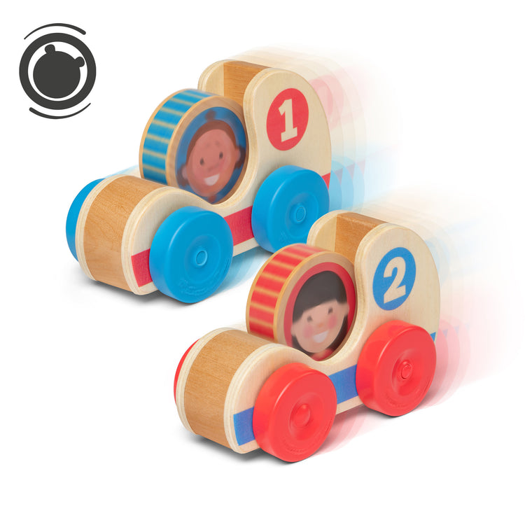  The Melissa & Doug GO Tots Wooden Race Cars (2 Cars, 2 Disks)