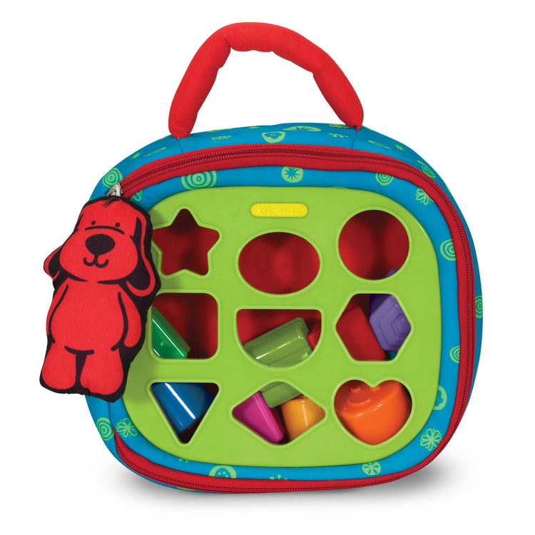  The Melissa & Doug K's Kids Take-Along Shape Sorter Baby Toy With 2-Sided Activity Bag and 9 Textured Shape Blocks