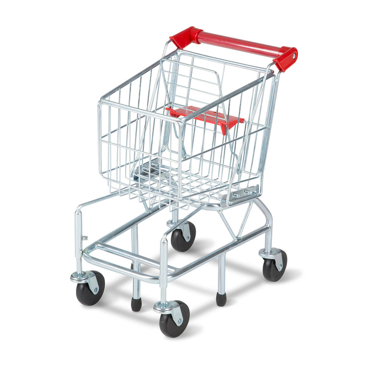 An assembled or decorated image of The Melissa & Doug Toy Shopping Cart With Sturdy Metal Frame