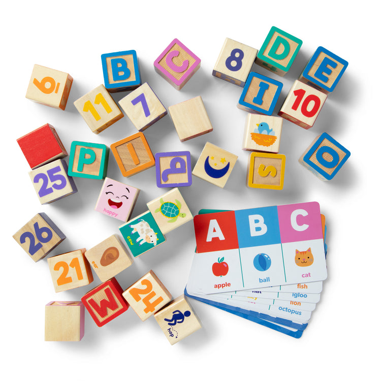  The Melissa & Doug Ms. Rachel Letter, Number, and Game Wooden Learning Blocks with Activity Cards for Girls and Boys Toddlers Ages 18 Months+