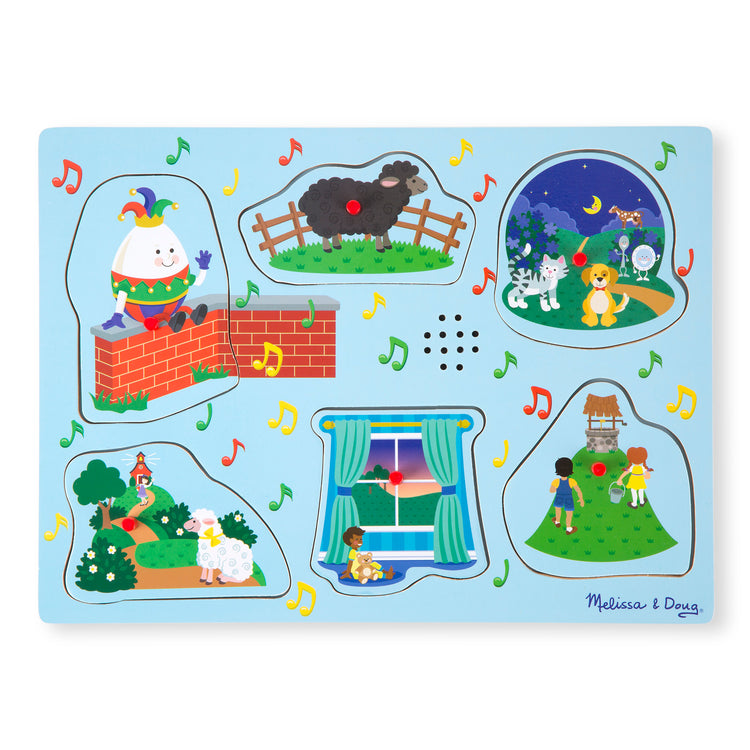 An assembled or decorated image of The Melissa & Doug Nursery Rhymes 1 Sound Puzzle - 6 PIeces