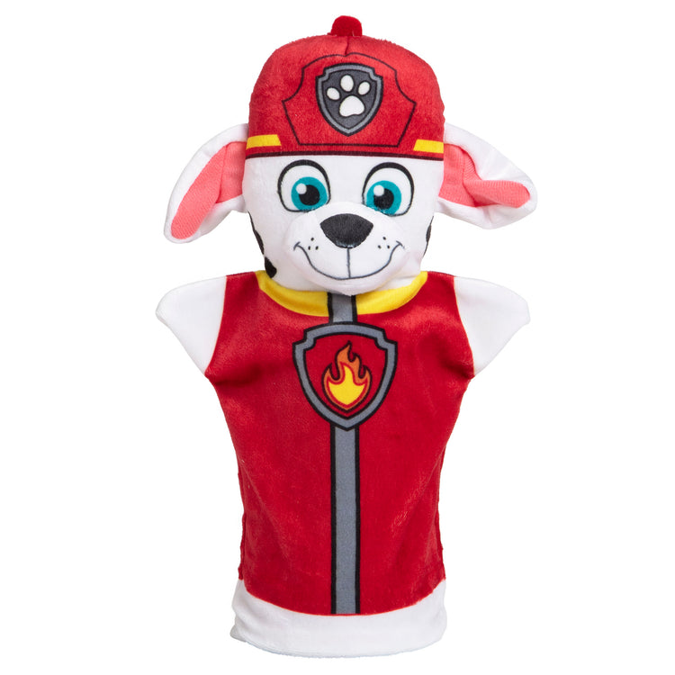 The loose pieces of The Melissa & Doug PAW Patrol Hand Puppets (4 Puppets, 4 Cards)