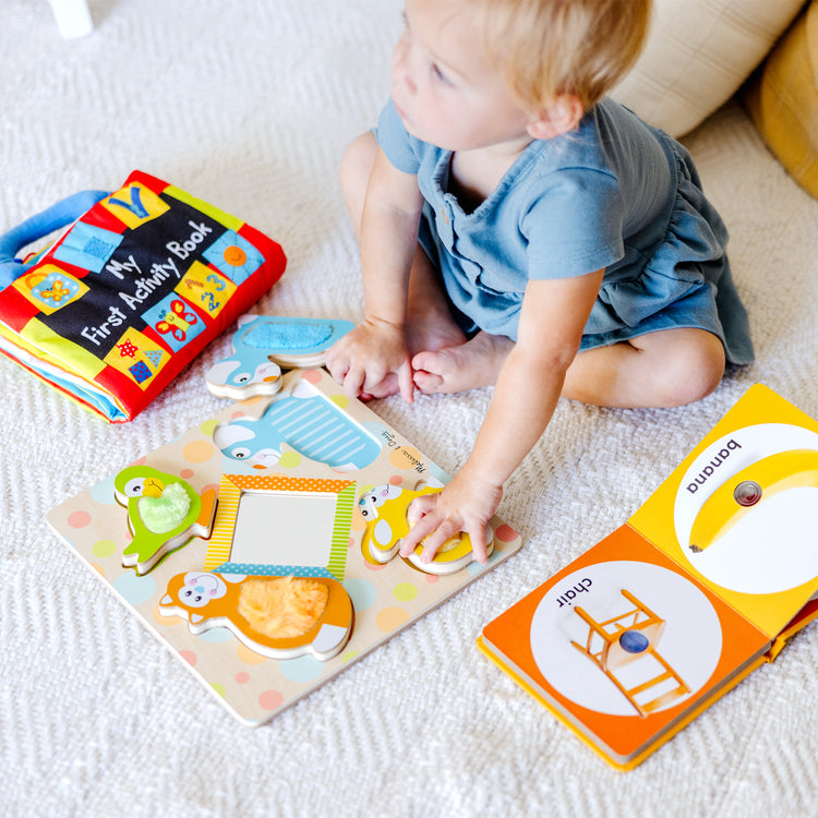 Baby Gift Set Collection: My First Activity Book, Poke-a-Dot First Words, Peek-a-Boo Touch & Feel Puzzle