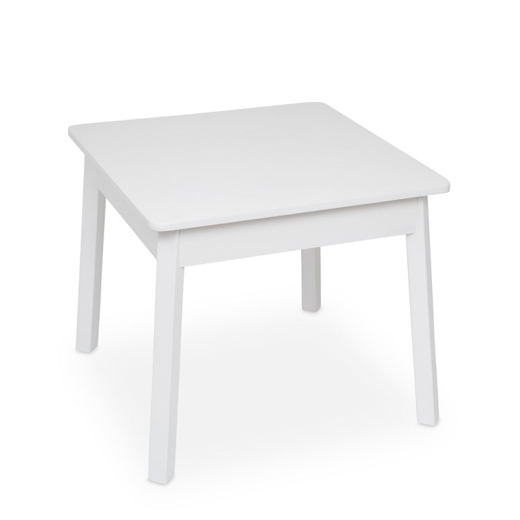 The loose pieces of The Melissa & Doug Wooden Square Table (White)