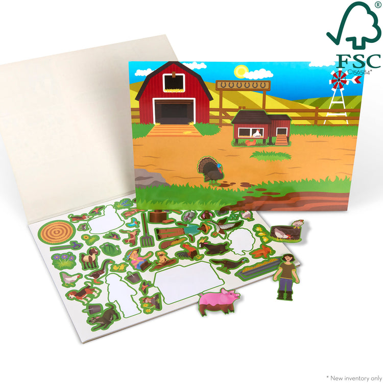  The Melissa & Doug Reusable Sticker Pad: Farm - 280+ Stickers, 5 Scenes