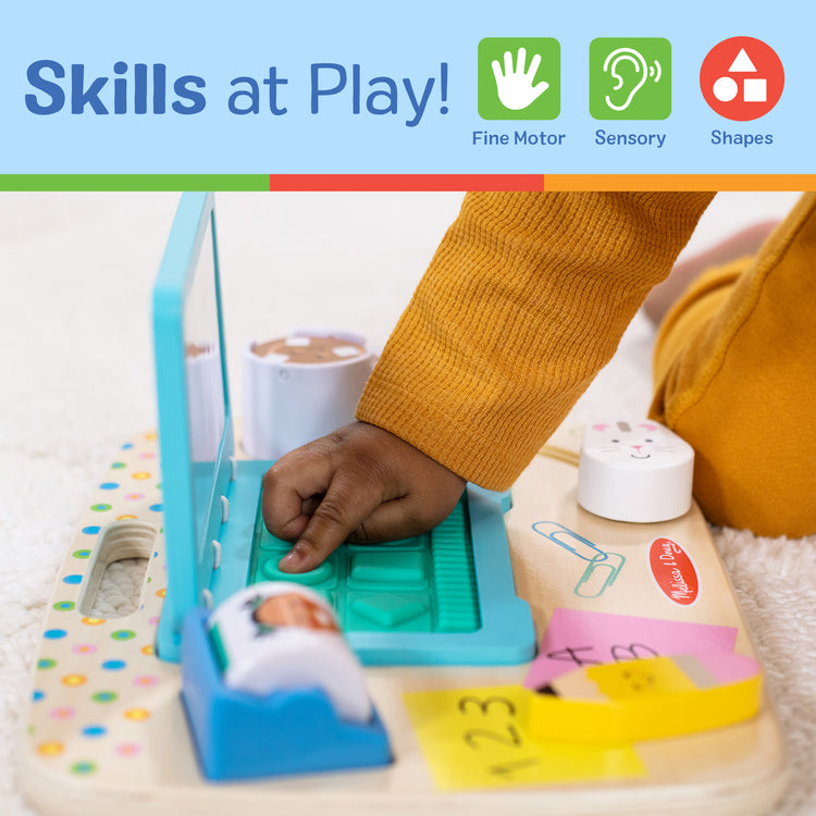  The Melissa & Doug Wooden Work & Play Desktop Activity Board Infant and Toddler Sensory Toy