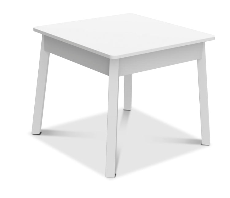 The loose pieces of The Melissa & Doug Wooden Square Table (White)