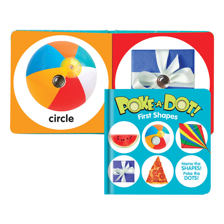 The loose pieces of The Melissa & Doug Children’s Book – Poke-a-Dot: First Shapes (Board Book with Buttons to Pop)