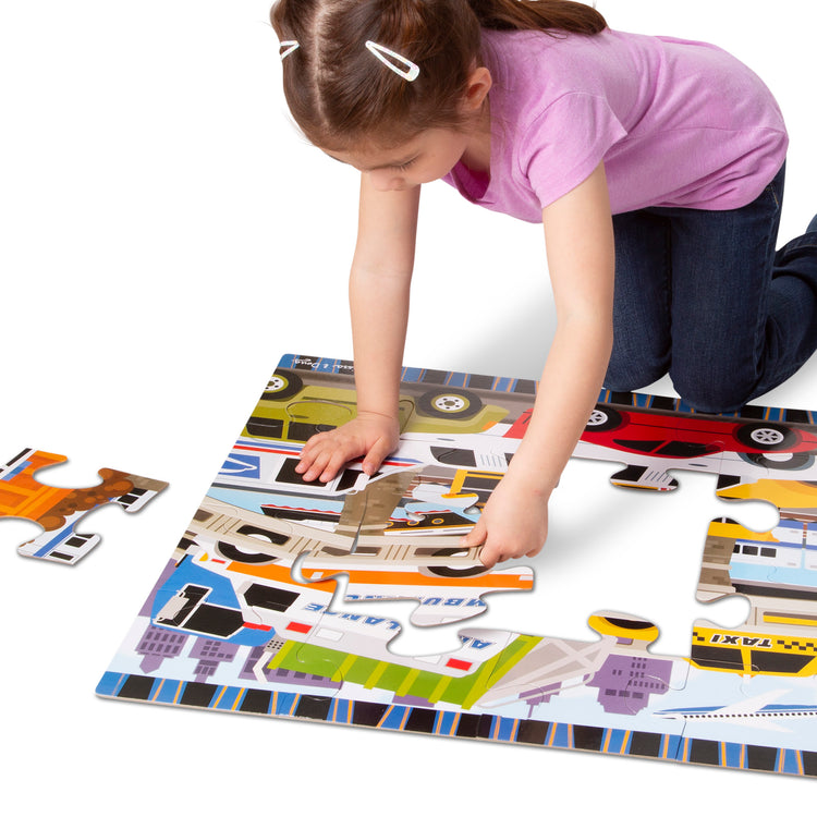  The Melissa & Doug Traffic Jam Jumbo Jigsaw Floor Puzzle (24 pcs, 2 x 3 feet long)