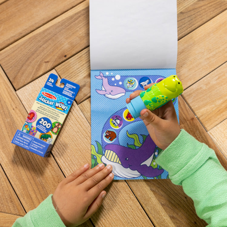 Sticker WOW!™ Sea Turtle Bundle: Activity Pad & Sticker Stamper + Mini Activity Pad and 200 Refill Stickers