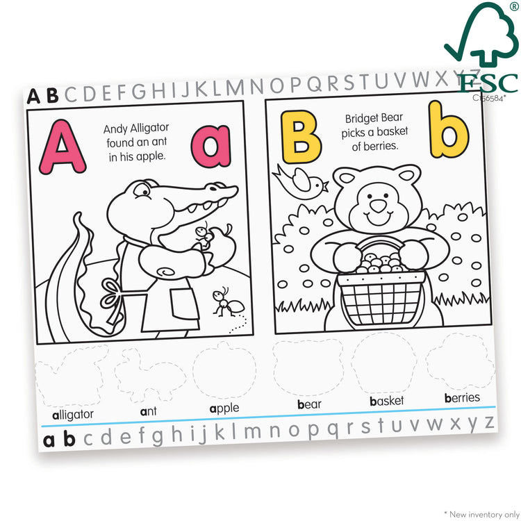  The Melissa & Doug Alphabet Activity Sticker Pad for Coloring, Letters (250+ Stickers)