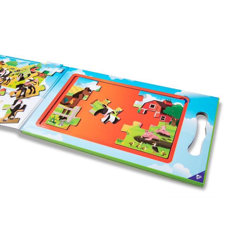  The Melissa & Doug Take-Along Magnetic Jigsaw Puzzles Travel Toy On the Farm (2 15-Piece Puzzles)