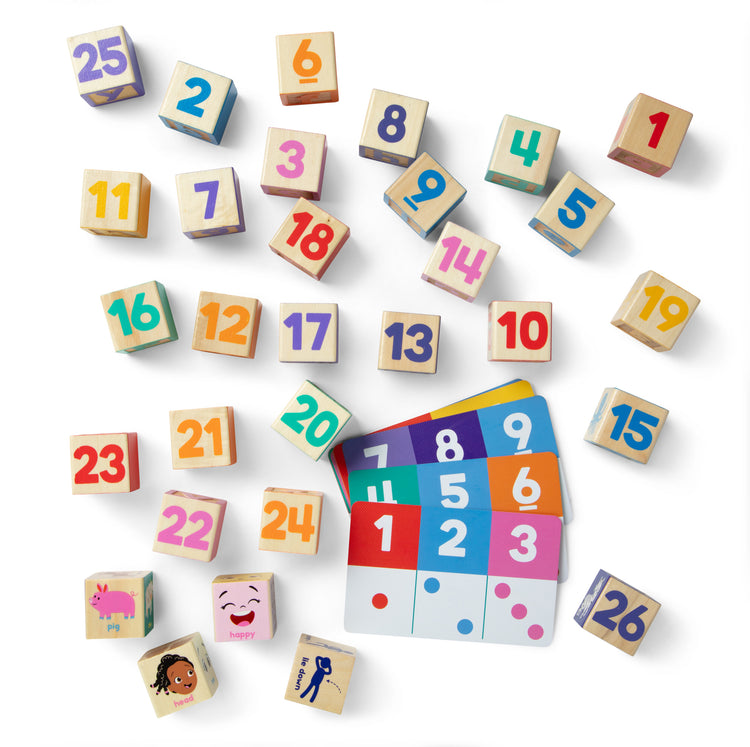  The Melissa & Doug Ms. Rachel Letter, Number, and Game Wooden Learning Blocks with Activity Cards for Girls and Boys Toddlers Ages 18 Months+