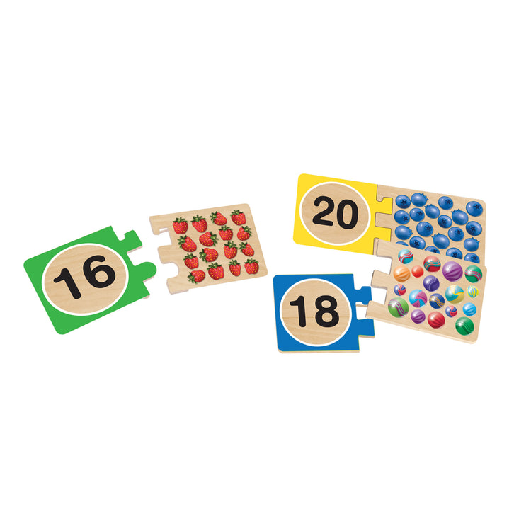  The Melissa & Doug Self-Correcting Wooden Number Puzzles With Storage Box (40 pcs)