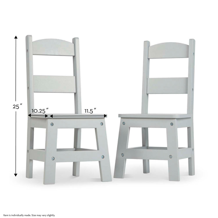  The Melissa & Doug Kids Furniture Wooden Chair Pair - Gray