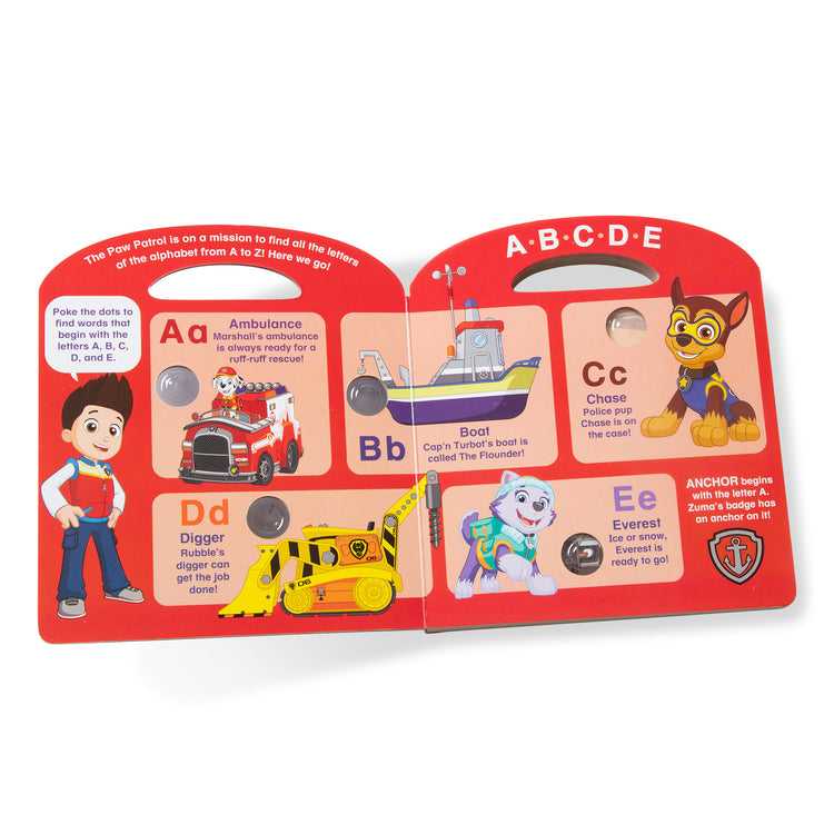  The Melissa & Doug PAW Patrol Children's Book - Poke-A-Dot: Alphabet Adventure