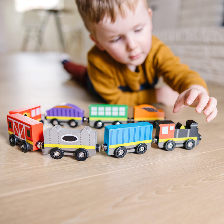 Magnetic Wooden Train Cars