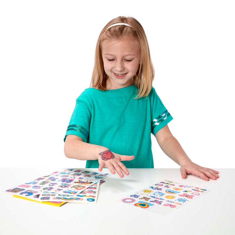 A child on white background with The My First Temporary Tattoos - Pink