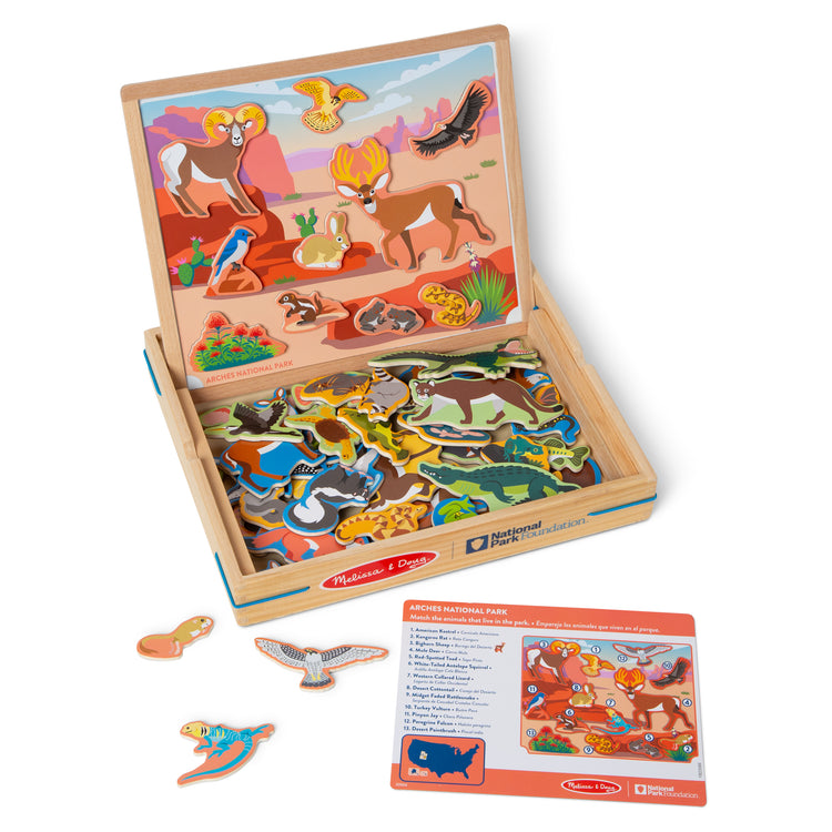 An assembled or decorated The Melissa & Doug National Parks Wooden Picture Matching Magnetic Game