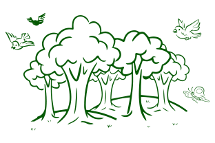 illustration of trees