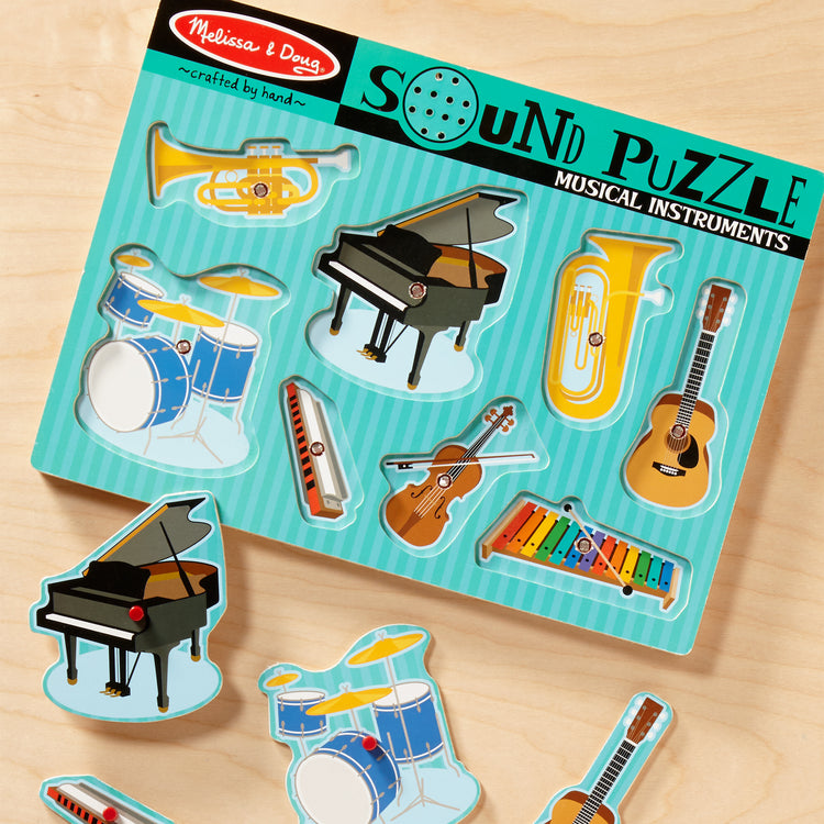  The Melissa & Doug Musical Instruments Sound Puzzle - Wooden Peg Puzzle (8 pcs)