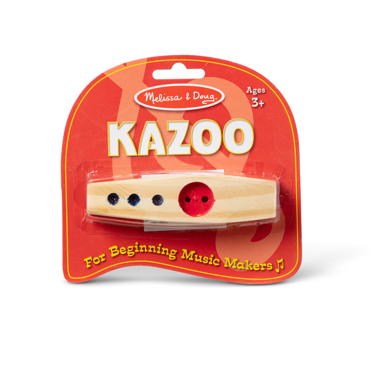 The front of the box for The Melissa & Doug Makin' Music Beginner Wooden Kazoo