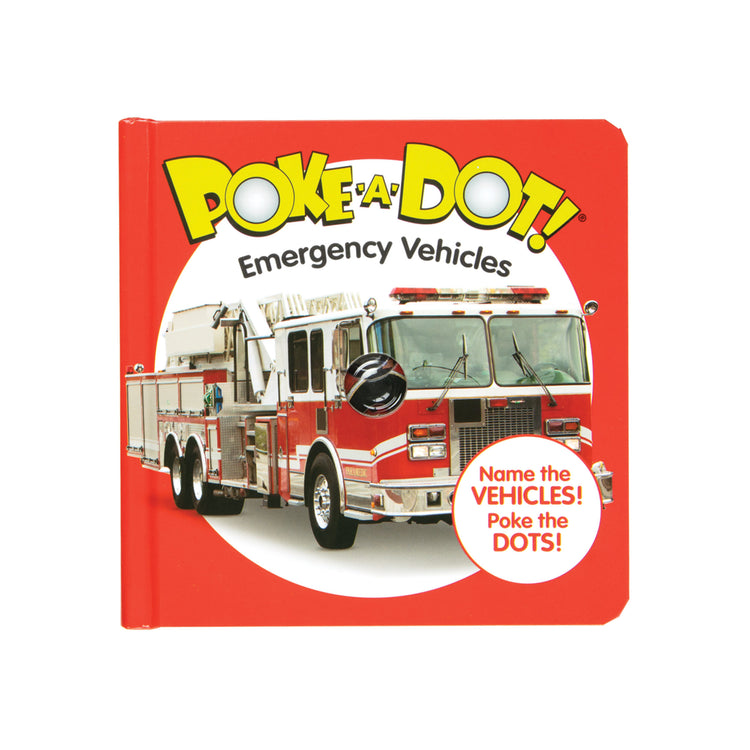 An assembled or decorated The Melissa & Doug Children’s Book – Poke-a-Dot: Emergency Vehicles (Board Book with Buttons to Pop)