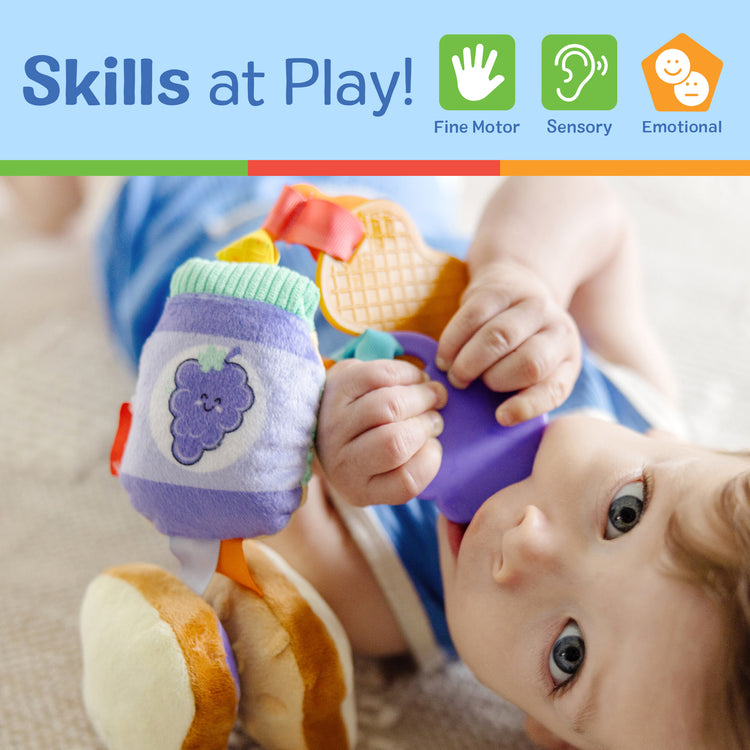  The Melissa & Doug Multi-Sensory PB&J Take-Along Clip-On Infant Toy