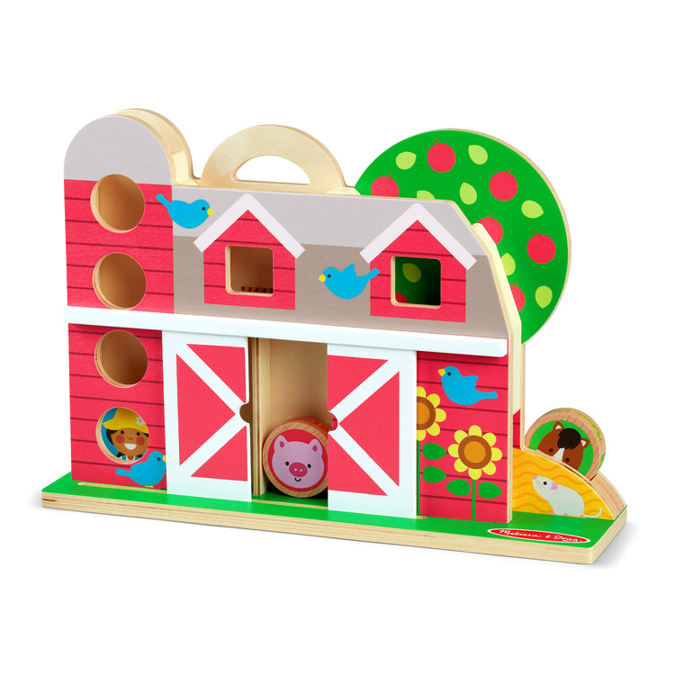  The Melissa & Doug GO Tots Wooden Barnyard Tumble with 4 Disks