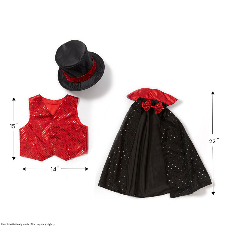  The Melissa & Doug Magician Costume Role Play Set - Includes Hat, Cape, Wand, Magic Tricks