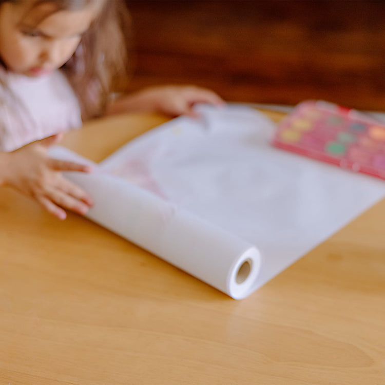 The front of the box for the Melissa & Doug Tabletop Easel Paper Roll (12 inches x 75 feet)